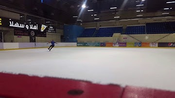 Ice skating: double flip double loop combination