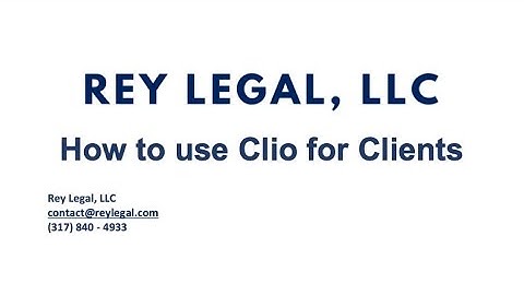 Clio for Clients Simplified