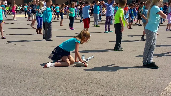 Crutches Can't Slow Her Down