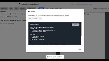 How to generate PDF from templates using python with pdfmergeapi.com