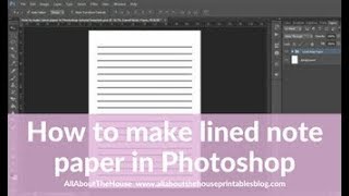 How to make lined note paper DIY planner insert refills in Photoshop - quick and easy tutorial