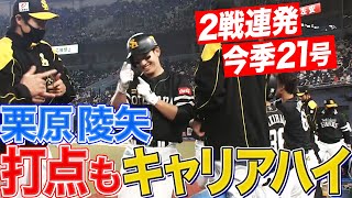 栗原陵矢 2試合連発21号『打点もキャリアハイを更新』