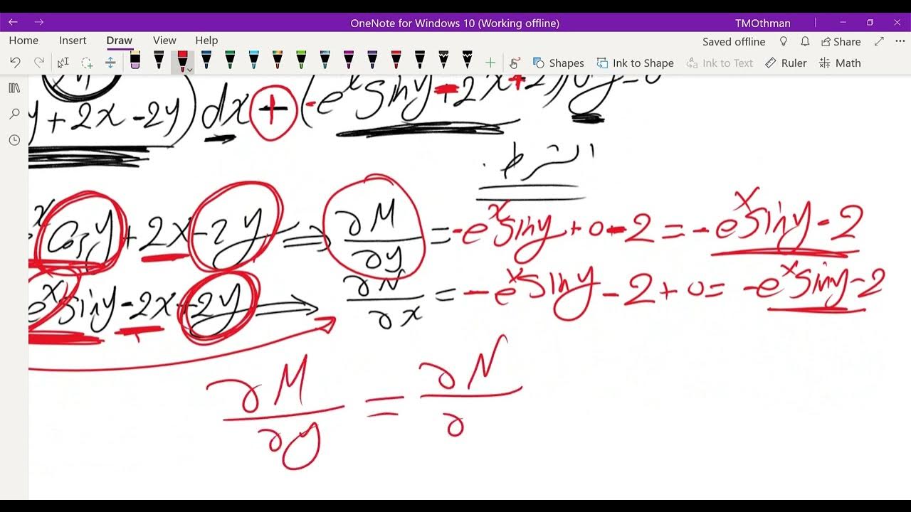 Exact first order ordinary differential equations YouTube