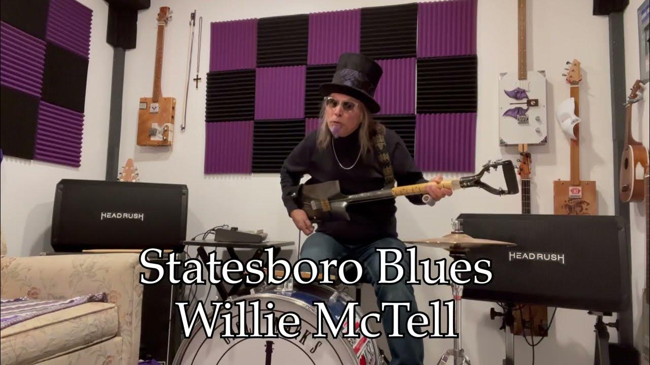 Statesboro Blues Fretless 3 string Shovel Guitar Kick Drum High Hat