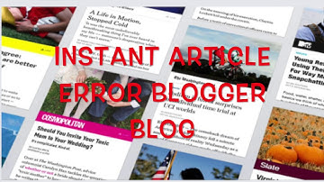 How to fix Error Instant Articles Blogger Heading and Titles H3 H2