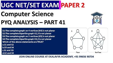 (Tamil) TNSET 2021 | Paper 2 Computer Science | Planar Graph | UGC NET | PGTRB | Part 41