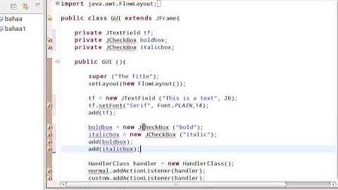 java tutorial - 39 - Check Box - تعلم البرمجة بلغة جافا