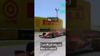 Pit entry in formula 1 #realracing3