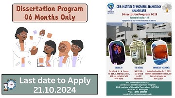 CSIR IMTECH Chandigarh (Dissertation Program 2025) Check Eligibility & Apply Now