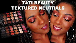 NEW!! TATI BEAUTY Vol. 1 TEXTURED NEUTRALS Palette - Eye Look \& Swatches