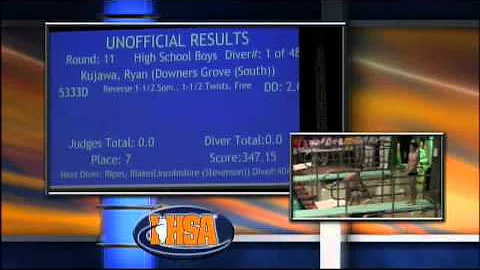 Ryan Kujawa's Final Dive from the Boys IHSA Swimmi...