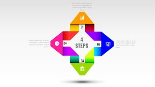 Create 4 Colorful steps Infographic Slide Design in PowerPoint