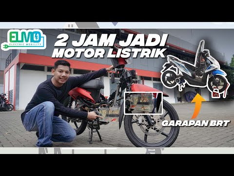 MOTOR LISTRIK KONVERSI Garapan BRT Dari Honda Revo, Modal Rp 15 juta Langsung Gas l ELMO