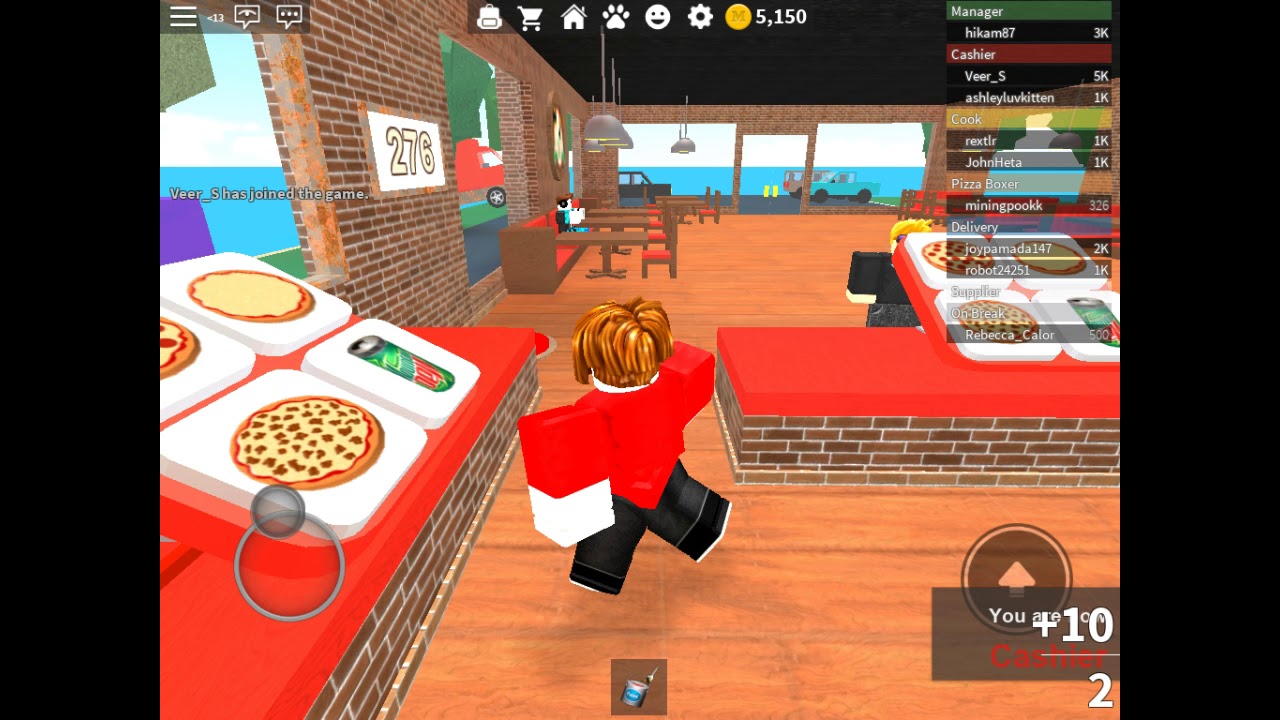 Pizza place roblox YouTube