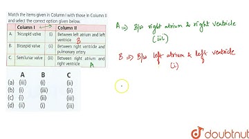 Match the items given in Column I with those in Column II and select the correct option given be...