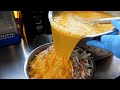 Mozzarella Cheese Toast with Egg Vegetable Omelet / 모짜렐라 치즈토스트 / Korean Street Food