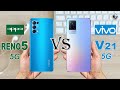 OPPO RENO5 5G vs VIVO V21 5G || Full Specs Comparison