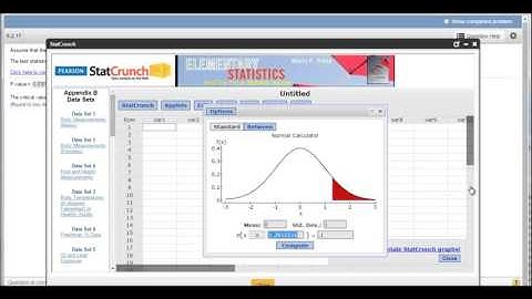 Chapter 8 Statcrunch find Zcrit and p value