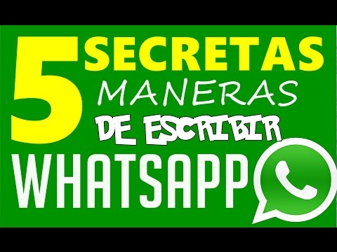 5 SECRETAS Maneras de Escribir en WhatsApp 👍