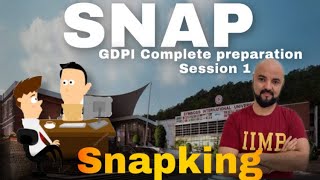 SNAP 2023 GDPI Complete Preparation Session 1 Complete Overview of SNAPking GDPI WAT screenshot 1