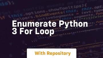enumerate python 3 for loop