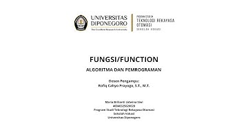 Function Algoritma Pemrograman | Coding Itu Mudah (6)