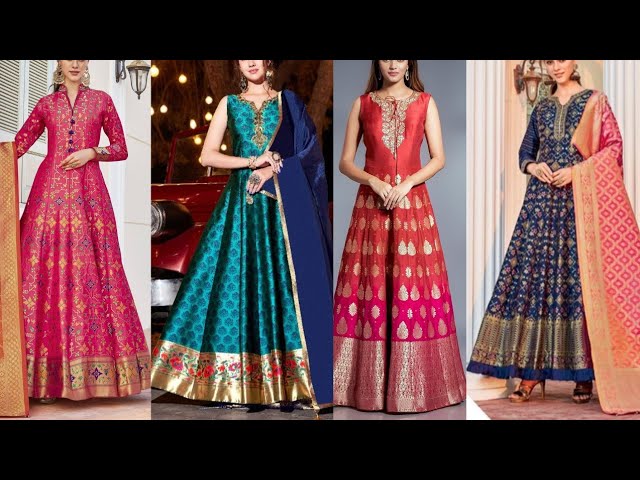 Banarsi dress designs | new style for banarsi fabric 2023 || - YouTube