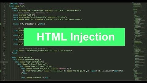 2  HTML Injection on Live Website