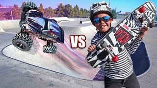 WILL IT DRIVE AT THE SKATEPARK?! RC TRUCK vs SKATEBOARD!