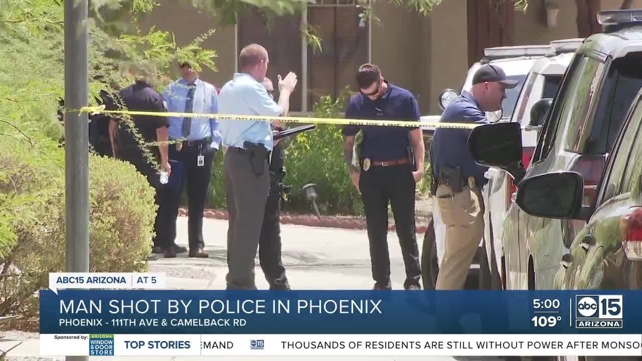 A man is in critical condition after he was shot by Phoenix police ...