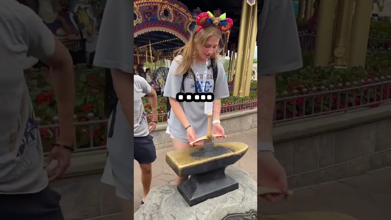 SHE PULLED THE SWORD OUT OF THE STONE RIGHT IN FRONT OF ME IN DISNEY WORLD