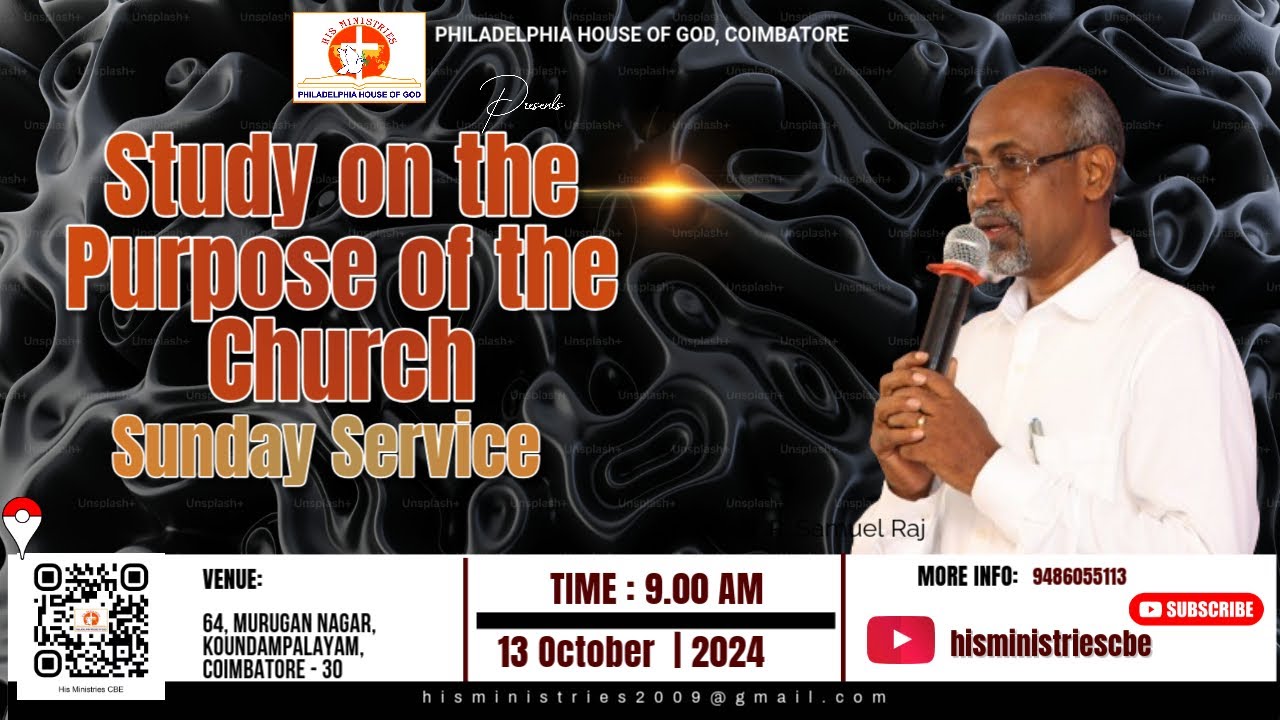 SUNDAY SERVICE- ( 13 - 10 - 2024 ) || Rev. Dr. R. Samuel Raj || His ...