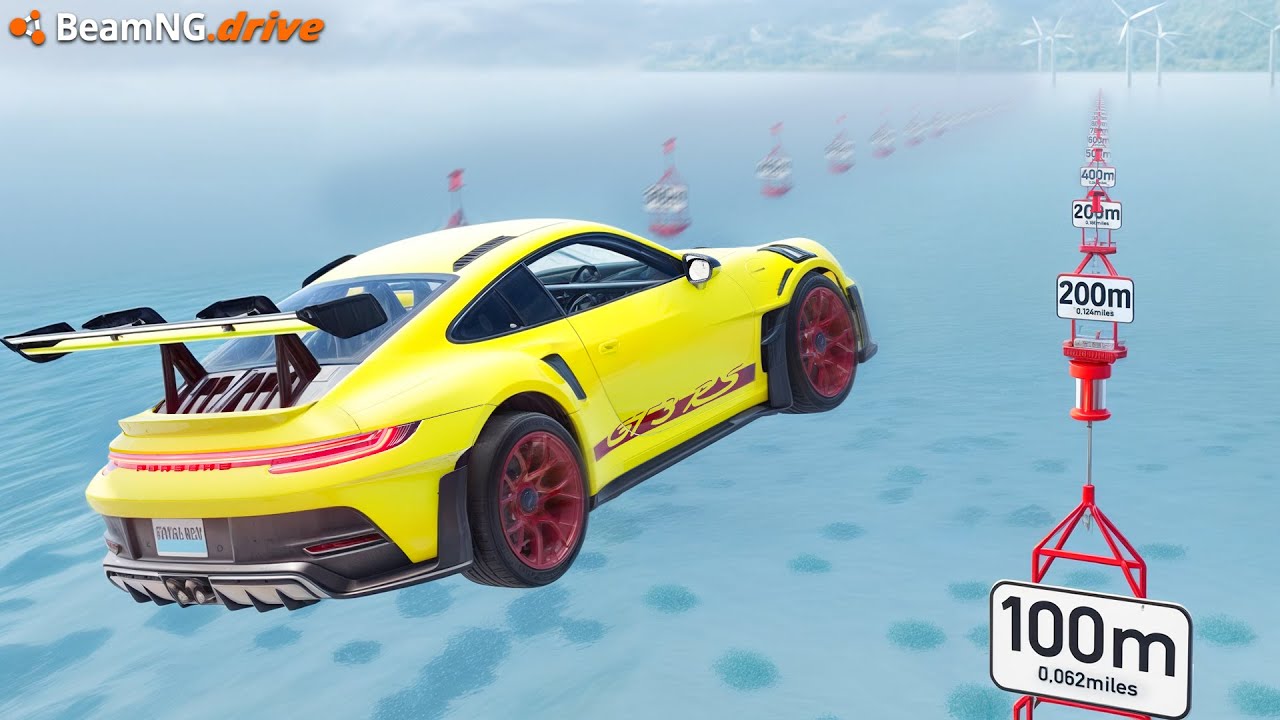 EKSTRIMAL TEZLIKDA UZOQQA SAKRASH! QAYSI MASHINA UZOQROQ UCHADI - BEAMNG DRIVE CRASH TEST