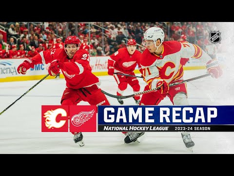 Flames @ Red Wings 10/22 | NHL Highlights 2023