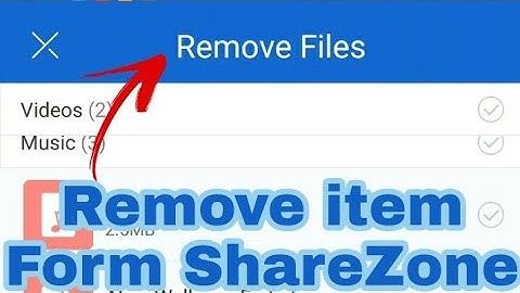 How to Remove Or Delete item form ShareZone shareit