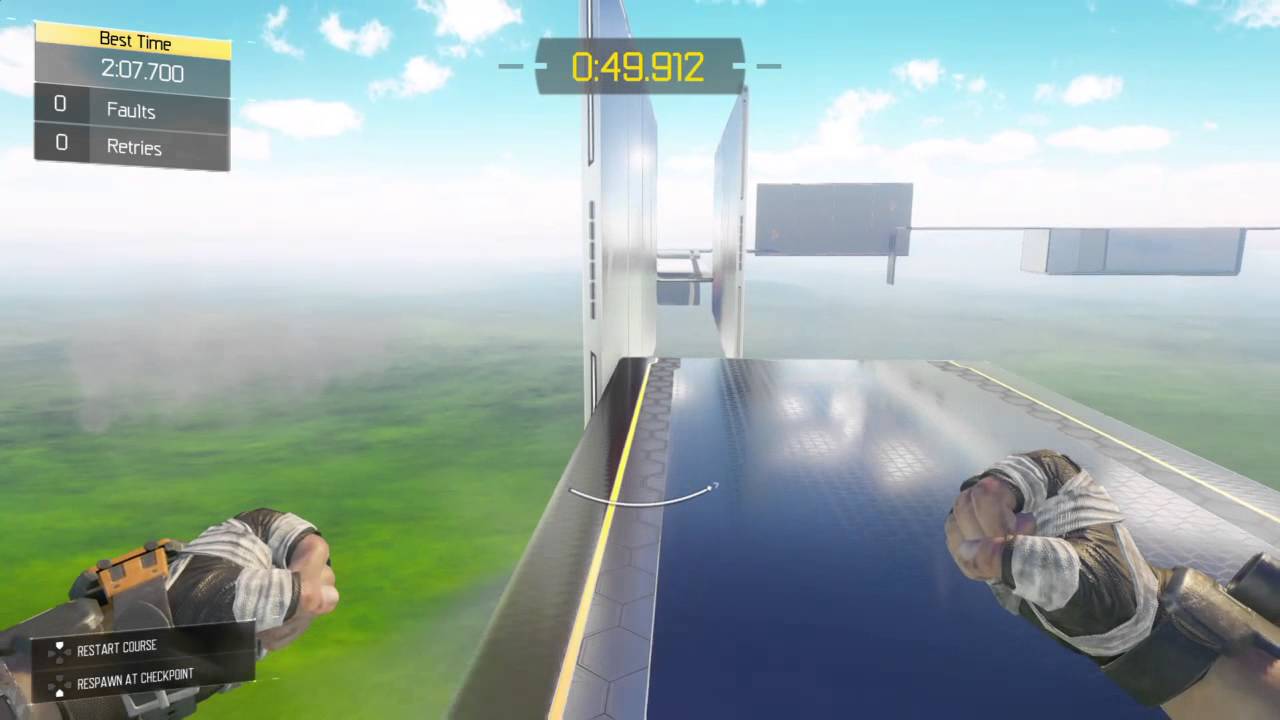 Fastest way to finish the alpha beginner freerun course bo3 (