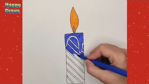 How to Draw a Birthday Candle Step by Step | Easy Coloring Tutorial