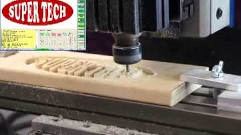 Test Cutting a wood sign on a Taig Micro Mill controlled by SuperCamXp
