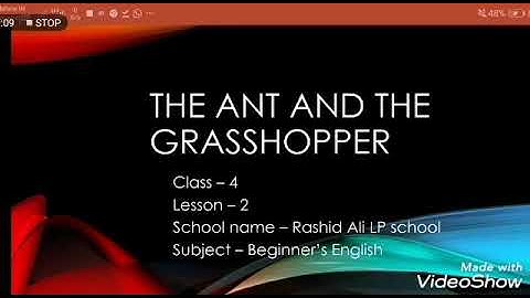The ant and the grasshopper story //class 4 //chapter 2 //scert books //beginners english