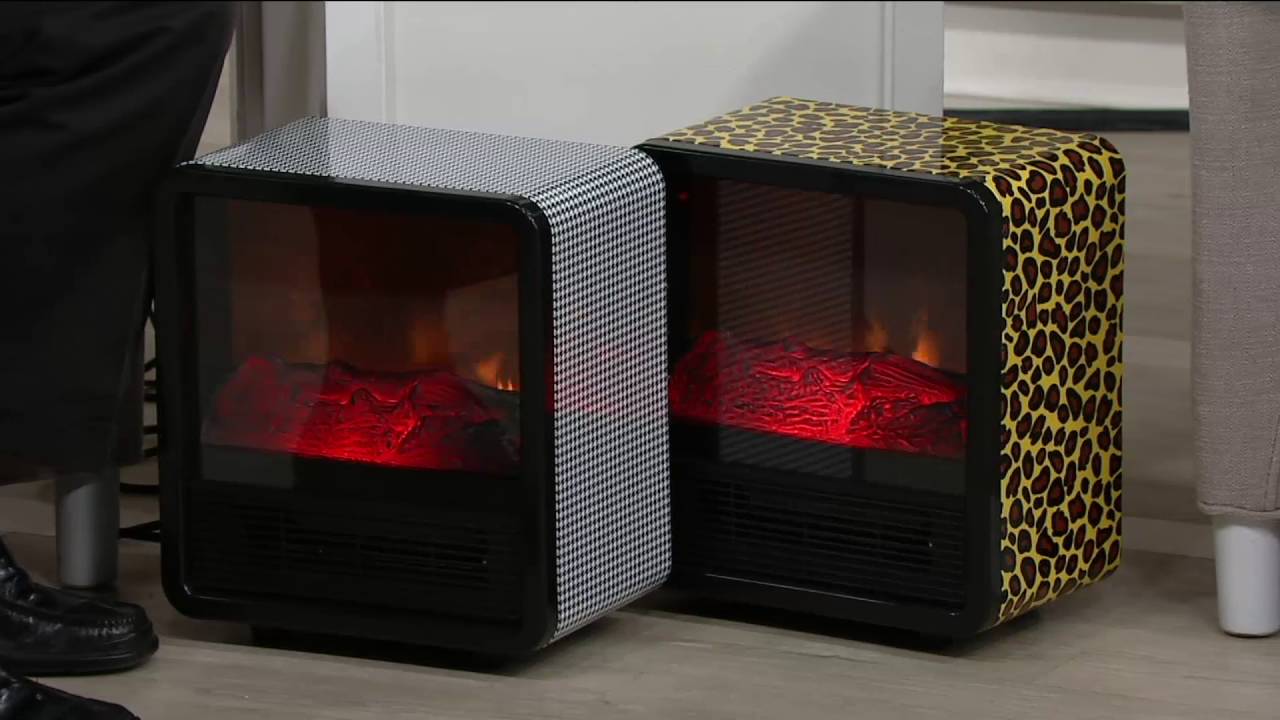 Duraflame 1500W Small Portable Heater with Realistic Flame Effect on