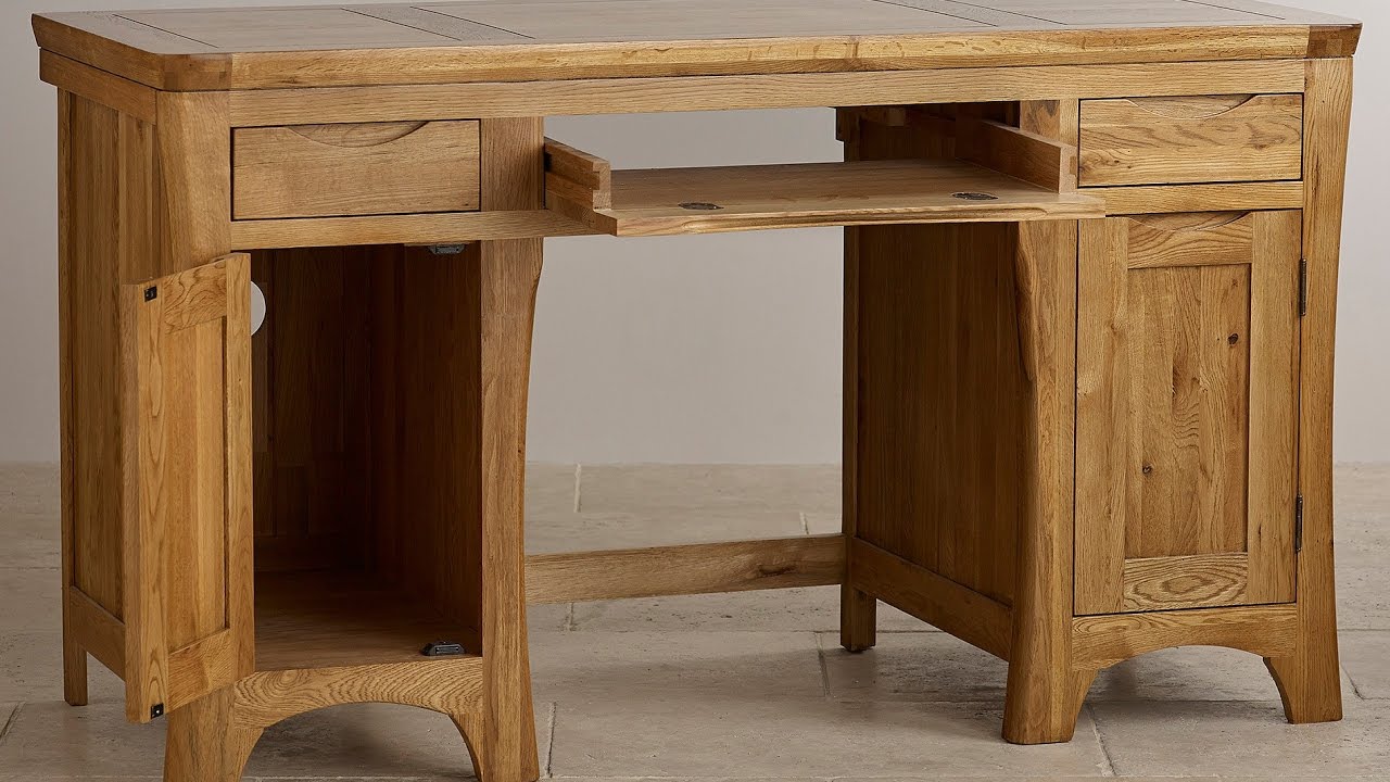 Charming Light Brown Computer Desk Design Ideas YouTube