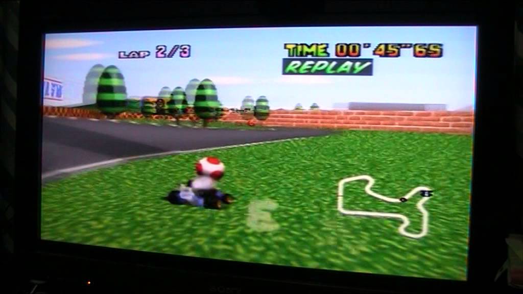 Mk64 Mario Raceway MK64 PAL Time Trial Mario Raceway 3lap (Non-SC) - YouTube