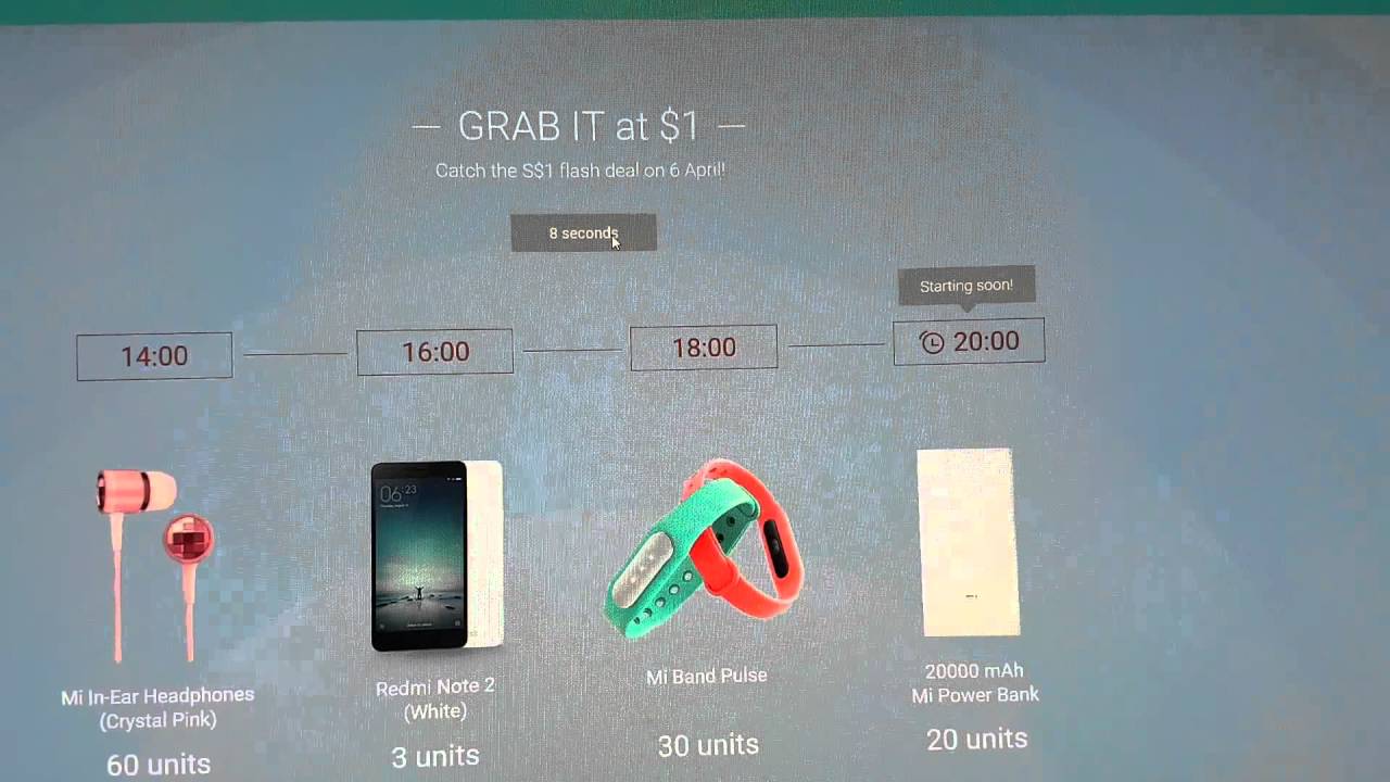 Xiaomi Mi Fan Festival $1 sale with auto clicker