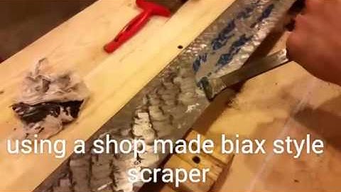 Scraping a dovetail straight edge