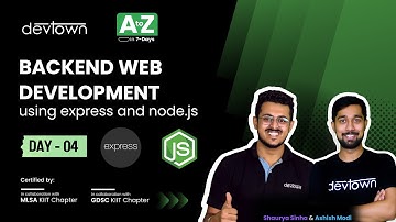 [LIVE] DAY 04 - Backend web development using express and node.js  | COMPLETE in 7 - Days