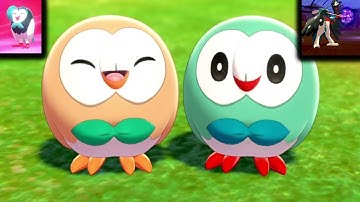 Shiny Rowlet, Shiny Dartrix, and Shiny Decidueye all in Pokemon Sword and Shield!
