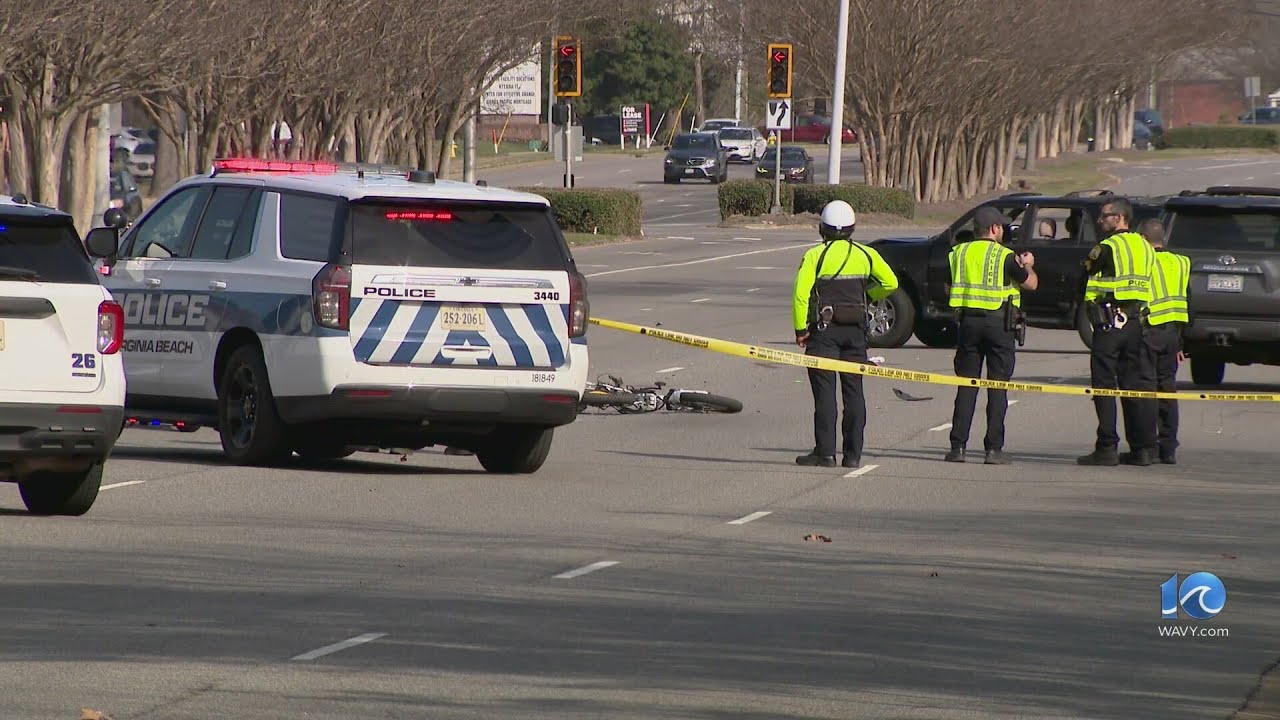 Crash involving bicyclist on Virginia Beach Blvd.