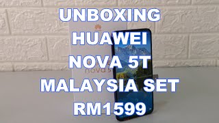 Unboxing Huawei Nova 5t 128GB Midsummer Purple Malaysia Set Rm1399