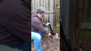 Fence posts repair with E-Z Mender