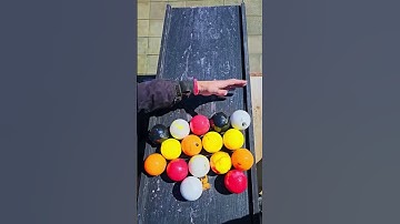 Rolling, Bouncing, and Shattering – Glass Bottle Drop #experiment #waterballoon #satisfying #healing